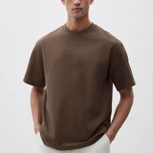 Camisetas de Manga Corta para Hombre, Cuello Redondo, Tejido de Punto, 100% Algodón, Tallas Grandes, con Logotipo OEM, Lisas o con Impresión Personalizada, Alta Calidad - Product Image 5