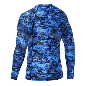 Vente en gros de haute qualité Jiu Jitsu Rash Guard personnalisé à manches longues MMA Compression Rash Guard pour hommes - Product Image 3