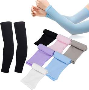 Mangas de brazo de moda al aire libre sin costuras Cool Anti-UV mangas de brazo ropa de ciclismo mangas de tela de seda de hielo para deportes - Product Image 1