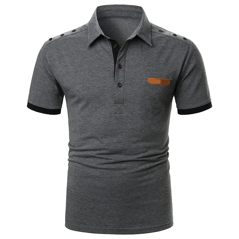 Premium Quality Men Polo Short Sleeve Shirt 3 Button Closure Polo Shirt New Clothing.