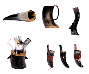 แก้วดื่มเบียร์ไวกิ้งคลาสสิกของแท้พร้อมด้ามจับสำหรับนักสะสมและอาหารคอสเพลย์ปลอดภัย - Product Image 6