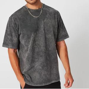 Camiseta lavada con ácido Vintage personalizada para hombre, 100% algodón de peso pesado, manga corta de gran tamaño, transpirable, sostenible, informal, cuello redondo - Product Image 6