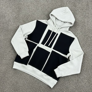 Sweat à capuche vintage à broderie basse en molleton 100% coton imprimé numérique personnalisé pour hommes, épaules tombantes, surdimensionné - Product Image 2