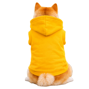 เสื้อฮู้ดมัสตาร์ดด็อก ฮู้ดดี้สัตว์เลี้ยงสีทึบ อบอุ่น ผ้าฟลีซนุ่มสบาย - Product Image 2