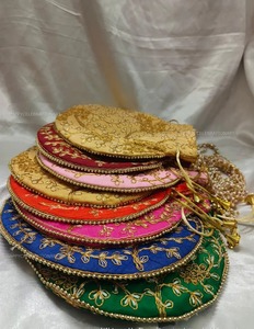 Bolsa de Potli de trabajo de secuencia de diseñador bordado para bodas indias Ramadán Año Nuevo Diwali-como recuerdo de boda bolsa de regalo de Halloween - Product Image 2