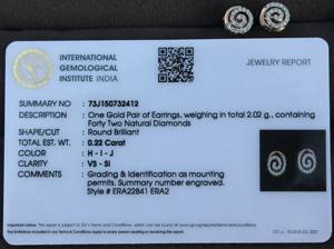 Elegant IGI Certified Natural Diamond Necklace Pendant Earring Set Minimalist Lightweight Jewelry Sparkle Fashion <b>Gift</b> Women - Product Image 6