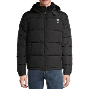 Men's Hooded Canvas Winter Puffer <b>Jacket</b> Cotton Filled Padded <b>Packable</b> Lightweight Insulated - Product Image 2