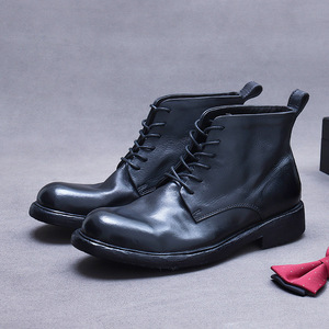 Zapatos de Trabajo Duraderos de Cuero Vacuno con Forro Antiolor y Absorción de Impactos, Zapatos Casuales para Hombre, Zapatos para Uso Diario - Product Image 4