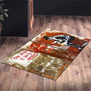 Tapis d'intérieur imprimé - Tapis de porte d'entrée avec motif graffiti Banksy, tapis doux à poils longs - Product Image 5
