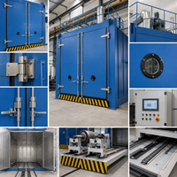 Four de traitement thermique à air chaud LEADWIN grande capacité pour stator de générateur, rail de rotor et chariot, avec chambre de séchage dédiée