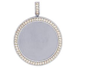 Pendentif personnalisé en argent sterling S925 de style hip hop avec diamant rond en moissanite bijoux à mémoire personnalisée - Product Image 1