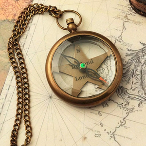 Antique Brass Metal Nautical <b>Compass</b> Vintage Marine <b>Navigation</b> Tool Precision Direction Finder For Outdoor Adventures - Product Image 1