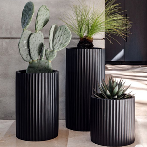 2024 tendance noir poudre enduit différentes tailles métal planteur intérieur extérieur maison décorative jardin plante Pots de fleurs et plante - Product Image 2