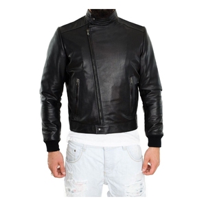 Fashionable Stylish Men's Genuine Leather <b>Canvas</b> <b>Jacket</b> Winter Long Sleeve Side Zipper Waterproof Reversible Eco-Friendly - Product Image 3
