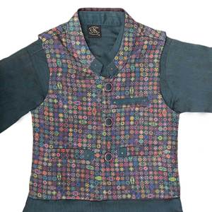 Traje de chaleco para niño - Verde acero - Product Image 3
