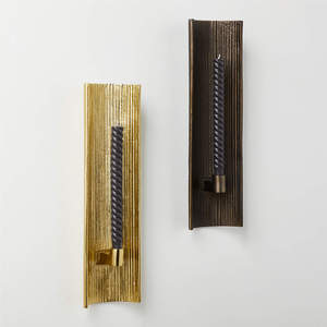 Aplique de Pared para Velas, Metal Hecho a Mano con Acabado Dorado, Decoración Clásica para el Hogar - Product Image 6