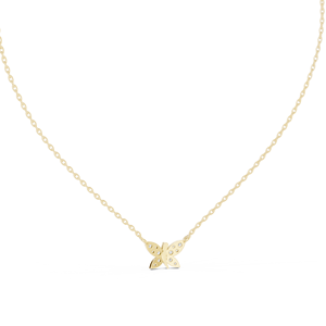 Colgante de Diamante Cultivado en Laboratorio con Corte Redondo, Collar de Diamantes de Mariposa en Oro Sólido de 14K y 18K, DEF VVS, Joyería Fina de Moda para Uso Diario, ODM - Product Image 5
