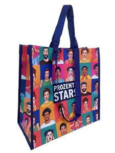 Bolso de hombro mediano reutilizable ecológico con diseño de logotipo personalizado de alta calidad, bolso de compras laminado Eco Rpet no tejido ECOBAG - Product Image 3