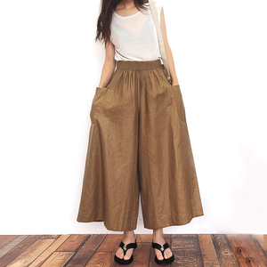 Pantaloni larghi oversize da donna Nirebo in lino Premium 100% Cool estate - Product Image 5