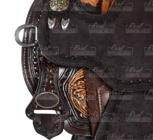 Selle en cuir de type anglais personnalisée de haute qualité selle de cheval occidental prix de gros produit de vente élevé - Product Image 5