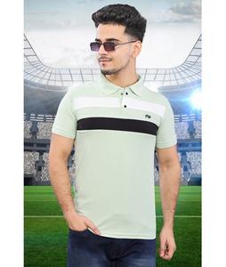 Camiseta ligera con cuello de tela para hombre diseñada para la comodidad y el estilo cotidiano - Product Image 3