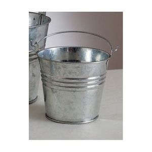 Maceta de cubo galvanizada resistente a la intemperie con acabado clásico de Metal perfecto para jardinería floral al aire libre - Product Image 3