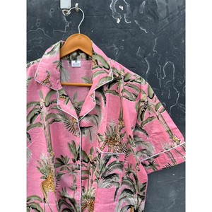 Bán Buôn Ấn Độ 100% Bông Rừng In Mùa Hè Đồ Ngủ Handmade Ánh Sáng Mềm Mại Phù Hợp Với Ban Đêm Ngắn Pyjama Set Cho Đảng Mặc Moq 2Pcs - Product Image 2