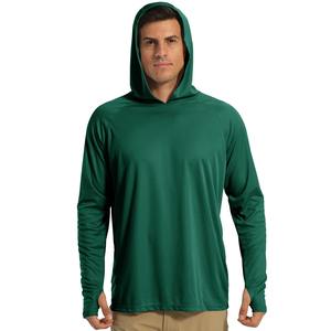 เสื้อตกปลาแขนยาวแบบมีฮู้ดสำหรับตกปลาเสื้อ UPF50ตกปลาผ้าดูดความชื้นป้องกันแสงแดดออกแบบโลโก้ของคุณได้ตามที่ต้องการ - Product Image 6