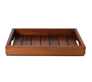 Sheesham Wood 14 Inch Serving Tray Wood with Handles Decorative Serving Tray Platter for Breakfast table Decorative - Product Image 4