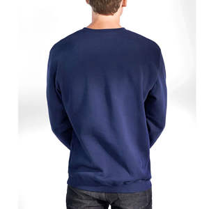 Pull en molleton à col rond pour homme en coton 100% OEM, surdimensionné, brodé, 350 g/m², pour l'hiver, fabriqué en coton mélangé de base - Product Image 2