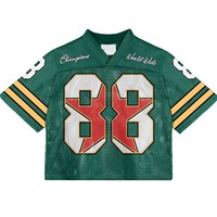 Camiseta de Fútbol de Malla Sublimada Personalizada con Estampado Gráfico, Cuello en V, Manga Corta, Unisex, Talla Adulto, Ropa Deportiva Transpirable de Poliéster