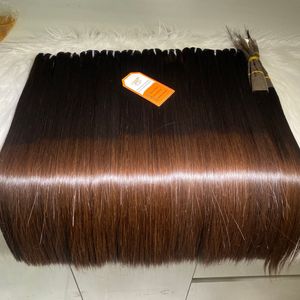 Raw Vietnamese Human Hair Bundles Bone Straight <b>Brown</b> Tip Human Hair Extensions for <b>Wig</b> Full Cuticle Aligned Virgin Hair - Product Image 6