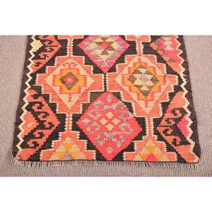 พรมตุรกีวินเทจ, พรมปูพื้นขนาด 2.9x10.7 ฟุต, พรมขนสัตว์สีน้ำตาลส้ม - Product Image 5