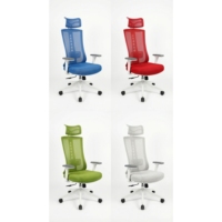 Chaise de bureau ergonomique moderne 2026 avec dossier en maille, appui-tête, accoudoirs réglables par vérin à gaz et base étoile, pour bureau, domicile, hôpital, école
