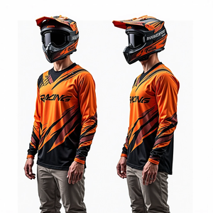 Maillots de course de motocross à manches longues respirants personnalisés pour hommes, imprimés, pour vélo, VTT, moto, vêtements de sport, vente en gros % - Product Image 6