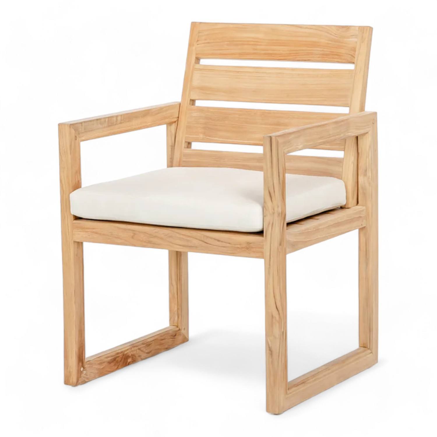 ไม้สักขัดเรียบพร้อมเบาะ