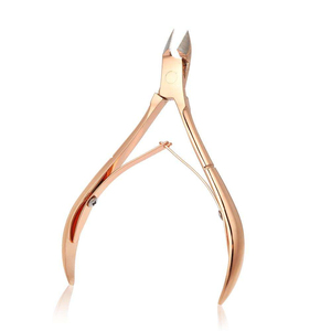 Coupe-ongles professionnel en acier inoxydable rose doré de luxe, prix d'usine, logo personnalisé, ouverture large pour les ongles épais, beauté - Product Image 1
