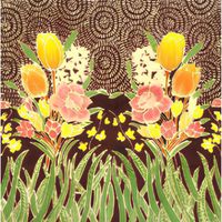 Offre Spéciale Tissu Batik Léger 100% Naturel Fait Main en Peluche Motif Flora Fauna Technique Traditionnelle Indonésienne Ancienne Directe