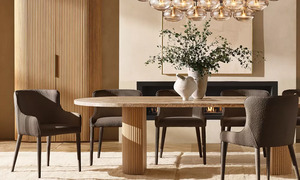 <span class=keywords><strong>Tavolo</strong></span> da Pranzo Moderno di Lusso con Piano in Marmo Naturale e Base in <span class=keywords><strong>Legno</strong></span>, Colore Personalizzabile per Sala da Pranzo - Product Image 2