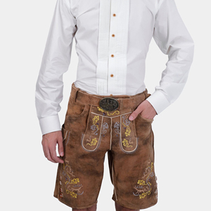 Short bavarois pour hommes Nouveau short Lederhosen véritable couleur unie pure pour l'extérieur - Product Image 1