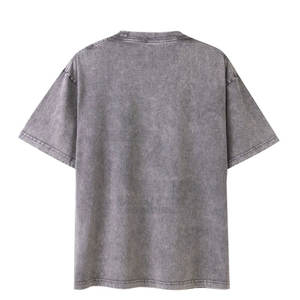 Camisetas de lavado ácido transpirables para hombres Venta caliente Ropa de calle ligera Material de poliéster/algodón - Product Image 2