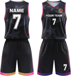 Conjunto de Uniforme de Baloncesto Retro Personalizable con Diseño Único de Logotipo de Gato y Patrocinadores del Equipo, Cuello en V, Sin Mangas, a Rayas - Product Image 5