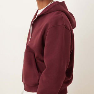 2025 Sudadera con capucha de gran tamaño en blanco de alta calidad ropa de calle moda personalizada hombres sudaderas con capucha al por mayor precio de fábrica sudaderas con cremallera completa - Product Image 4
