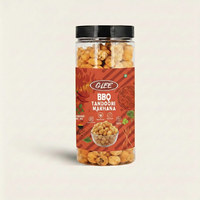 Glee Impex BBQ Tandoori Pittige Makhana 80g Pot Geroosterde Vossennoten Halfzacht Glutenvrij Hoog Eiwitrijk Vezelrijk Gezonde Snack Indiaas