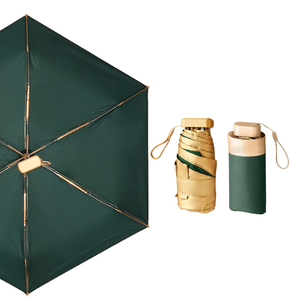 Parapluie à capsule de poche automatique de haute qualité pliable avec logo pour la pluie - Product Image 4