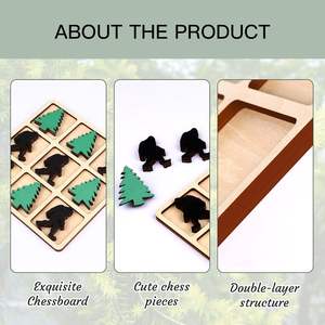 Pièces en bois et accessoires de jeu de société, figurines de pin, figurines Bigfoot, jetons de jeu en bois, miniatures - Product Image 3