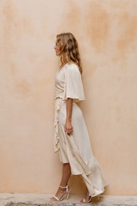 Mono largo de algodón 100% de talla única para mujer, de manga corta, estilo overol, ropa de descanso, talla grande, de secado rápido - Product Image 4
