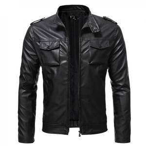 Chaqueta de Cuero para Hombre, Estilo Urbano Moderno, Ropa de Invierno, Prenda de Cuero Duradera, Moda Casual - Product Image 1