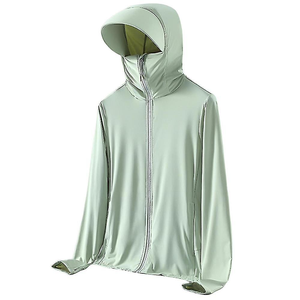 Vente en gros de veste de protection solaire, masque à capuche zippée avec poches, vêtements d'été ultralégers, manches longues, capuche à séchage rapide - Product Image 4