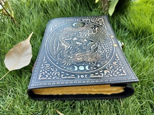 Double Dragon Livre des Sorts Cahier Journal en cuir Rustic Paper Grimoire Gothic Antique Journaux cadeau pour Noël - Product Image 4